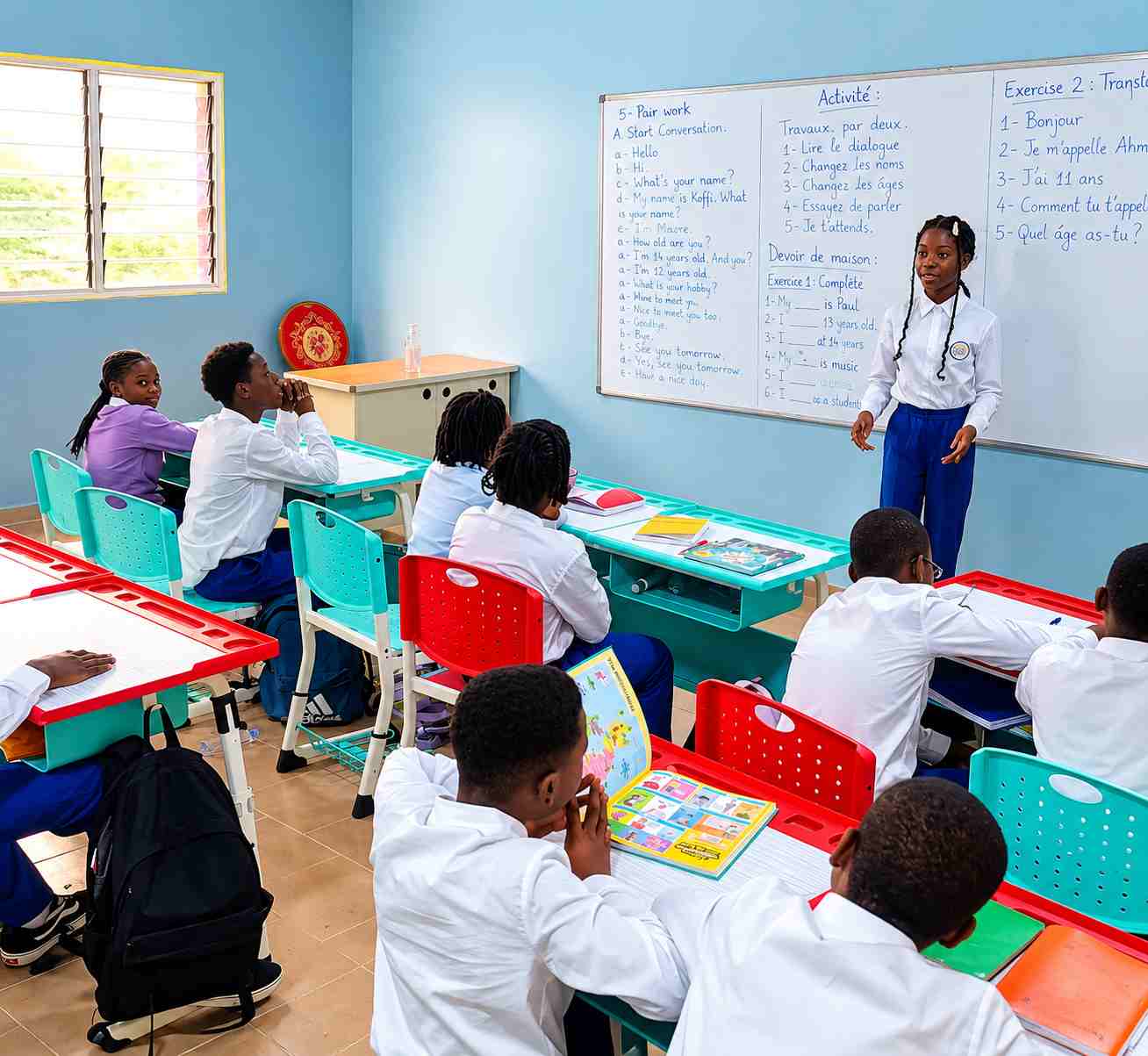 les élèves en classe
